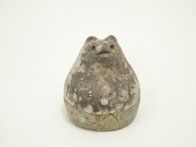  信楽焼　高橋楽斎造　狸香合（共箱）